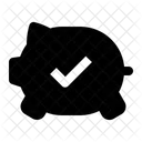 Sparschwein prüfen  Symbol