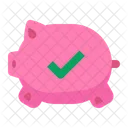Sparschwein prüfen  Symbol