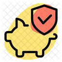 Sparschwein Sicherheit  Symbol