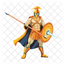 Spartanischer Krieger Charakter Gaming Symbol