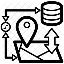 Spatial Analysis Icon - Download in Line Style