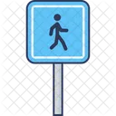Spaziergang Kreuzung Strassenuberquerung Symbol