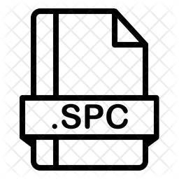 Spc File Icon - Download in Line Style