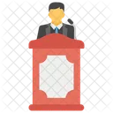 Public Speaker Political Leader Speech Icon