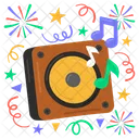 Speaker Music Notes Icon