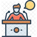 Speaking Speaker Podium Symbol