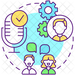 Speaking skills Icon - Download in Colored Outline Style