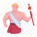 Spearman Male Warrior Ancient Fighter Icon