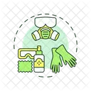 Cleaning Specialized Equipment Hazard Mask Icon