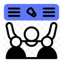 Spectator Badminton Supporter Icon