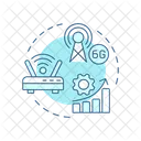 Bandes De Frequences 6 G Technologie Icône