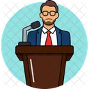 Speech Stage Speech Public Talk Icon