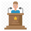 Podium Speech Speaker Icon