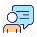 Talking Chat Person Icon