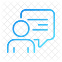 Talking Chat Person Icon