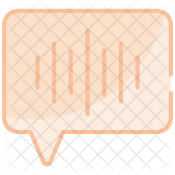 Speech bubble with sound waves  Icon