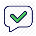 Message Speech Bubble Checkmark Icon