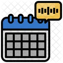 Speech Calendar  Icon