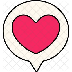 Speech Heart Balloon  Icon