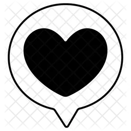 Speech Heart Balloon  Icon