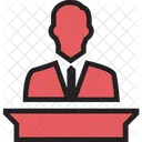 Public Speaker Speech Conference Icon