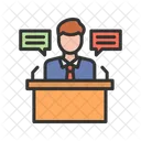Speech On Air Rostrum Icon