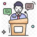 Speech Oration Public Speaker Icon