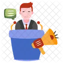 Speech Oration Public Speaker Icon