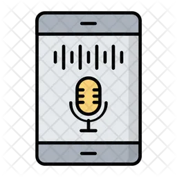 Speech recognition Icon - Download in Colored Outline Style