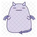 Speechless Emotionless Sticker Icon