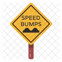 Speed Bumps Road Post Traffic Board アイコン