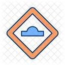 Speed bumps road sign  Icon