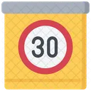 Speed Limit Sign Policing Icon