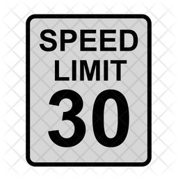 Speed limit Icon - Download in Colored Outline Style