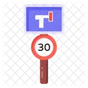 속도 제한 도로 표지판 교통 표지판 아이콘