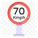 Speed Limit Board Road Post Traffic Board Icon