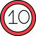Speed Limit Sign Signal Icon