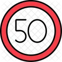 Speed Limit Sign Signal Icon