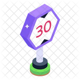 Speed Limit Board  Icon