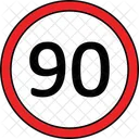 Speed limit ninety  Icon