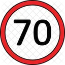 Speed limit seventy  Icon