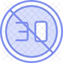 Speed Limit Sign Duotone Line Icon Icon