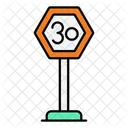 Speed limit sign  Icon