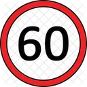 Speed limit sixty  Icon
