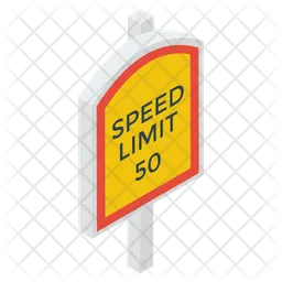 Speed Limit Symbol  Icon