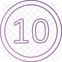 Speed limit ten  Icon