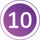 Speed limit ten  Icon
