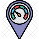 Speedometer in location pin  Icon