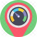 Speedometer in location pin  Icon