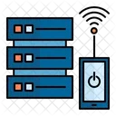 Intelligente Datenbank Speicher Server Symbol